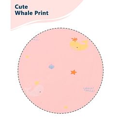 Babyhug Soft Plastic 100% Waterproof Bed Protector & Diaper Changing Sheet Dolphin Print - Extra Large Size - Pink| Easy to Clean| Travel Friendly