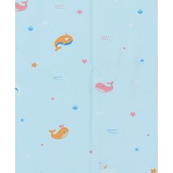 Babyhug Soft Plastic 100% Waterproof Bed Protector & Diaper Changing Sheet Dolphin Print - Extra Large Size - Blue| Easy to Clean| Travel Friendly