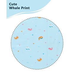 Babyhug Soft Plastic 100% Waterproof Bed Protector & Diaper Changing Sheet Dolphin Print - Extra Large Size - Pink| Easy to Clean| Travel Friendly
