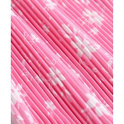 Babyhug Cotton Knit Full Length Culottes With Floral Print - Pink