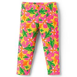 Babyhug Knit Full Length Leggings With Polka Dots & Floral Print Pack of 2  - Dark Pink & Yellow