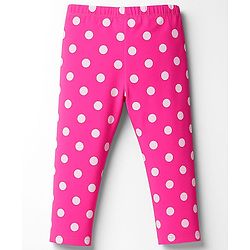 Babyhug Knit Full Length Leggings With Polka Dots & Floral Print Pack of 2  - Dark Pink & Yellow