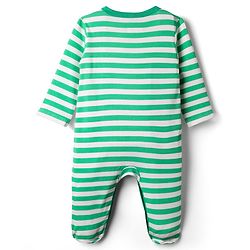 Babyhug Disney Interlock Knit Full Sleeves Footed Sleepsuit With Mickey Mouse Print Pack Of 2 - Green & Red