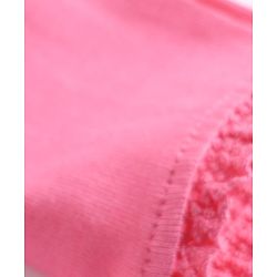Babyhug Single Jersey Knit Full Sleeves Top and Leggings Set with Back-Snap Buttons Bunny & Floral Print Bow Applique & Frill Detailing - Pink