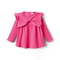 Babyhug 100% Cotton Rib Knit Full Sleeves Solid Top & Leggings Co-Ord Set - Pink