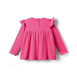 Babyhug 100% Cotton Rib Knit Full Sleeves Solid Top & Leggings Co-Ord Set - Pink