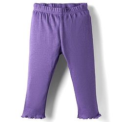 Babyhug Single Jersey Knit Full Sleeves Top and Leggings Set with Back-Snap Buttons & Bear Print - Yellow & Purple