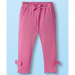 Babyhug Single Jersey Knit Full Sleeves Top and Leggings Set with Stripes & Floral Print - Pink