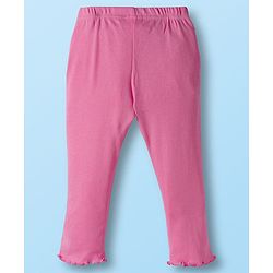 Babyhug Single Jersey Knit Full Sleeves Top and Leggings Set with Stripes & Floral Print - Pink
