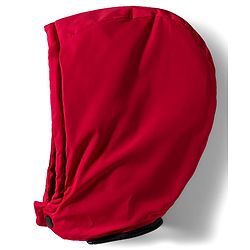 Babyhug Woven Full Sleeves Hooded Padded Jacket With Brooklyn Patch & Detachable Hood - Red & Navy Blue