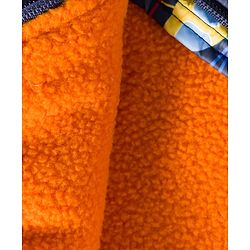Babyhug Woven Full Sleeves Hooded Padded Jacket with Vehicle Print - Navy Blue