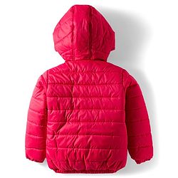 Babyhug Woven Full Sleeves Hooded Padded Reversible Jacket with Animal Print - Sea Green