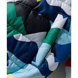 Babyhug Woven Full Sleeves Padded Hooded Jacket With Camouflage Print & Detachable Hood - Multicolor