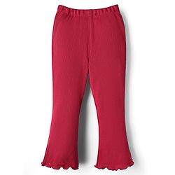 Babyhug Rib Cotton Lycra Knit Full Length Flared Leggings With Stretch - Pink