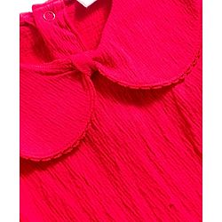 Babyhug 100% Cotton Single Jersey Knit Full Sleeves Top and Pant Set With Bow Print - Red & White