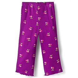 Babyhug Crinkle Knit Full Sleeves Top & Pant with Heart Print - Pink & Purple