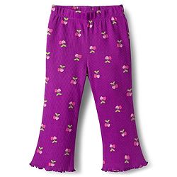 Babyhug Crinkle Knit Full Sleeves Top & Pant with Heart Print - Pink & Purple