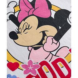 Babyhug Disney Single Jersey Knit Full Sleeves Night Suit With Minnie Mouse Graphics - White & Red