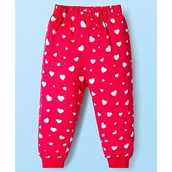 Babyhug Disney Single Jersey Knit Full Sleeves Night Suit With Minnie Mouse Graphics - White & Red