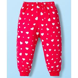 Babyhug Disney Single Jersey Knit Full Sleeves Night Suit With Minnie Mouse Graphics - White & Red