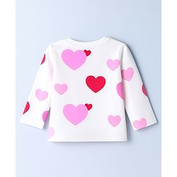 Babyhug Disney Single Jersey Knit Full Sleeves T-Shirts with Minnie & Friends Graphics Pack of 3 - Pink & White