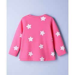 Babyhug Disney Single Jersey Knit Full Sleeves T-Shirts with Minnie & Friends Graphics Pack of 3 - Pink & White