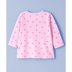 Babyhug Disney Single Jersey Knit Full Sleeves T-Shirts with Minnie & Friends Graphics Pack of 3 - Pink & White