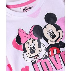 Babyhug Disney Single Jersey Knit Full Sleeves T-Shirts with Minnie & Friends Graphics Pack of 3 - Pink & White