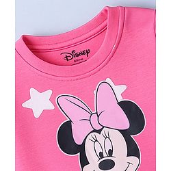 Babyhug Disney Single Jersey Knit Full Sleeves T-Shirts with Minnie & Friends Graphics Pack of 3 - Pink & White