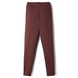 Babyhug Rib Cotton Lycra Knit Full Length Solid Color Leggings With Stretch - Brown