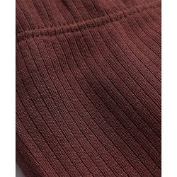 Babyhug Rib Cotton Lycra Knit Full Length Solid Color Leggings With Stretch - Brown