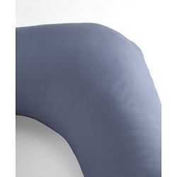 Babyhug 100% Cotton Flexible & Supportive J Shape Maternity Pillow - Grey| Soft Yet Firm| Breathable Fabric| Sleep Feeding & Back Support| Pre & Post Natal| Promotes Peaceful Sleep| Full Body Support