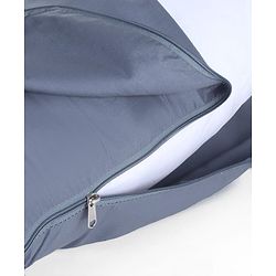 Babyhug 100% Cotton Flexible & Supportive J Shape Maternity Pillow - Grey| Soft Yet Firm| Breathable Fabric| Sleep Feeding & Back Support| Pre & Post Natal| Promotes Peaceful Sleep| Full Body Support