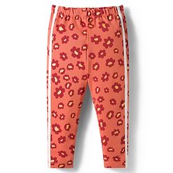 Babyhug Cotton Lycra Knit Full Length Leggings With Stretch & Floral Print - Rust Orange
