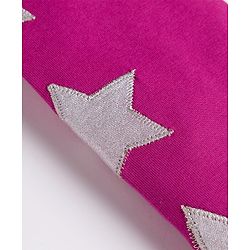 Babyhug Cotton Lycra Knit Full Length Legging With Stretch & Star Embriodery - Pink