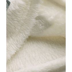 Babyhug Velour Knit Full Sleeves Night Suit With Animal Embriodery - White & Pink