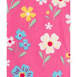 Babyhug  Cotton Lycra Knit Full Length Leggings With Stretch & Floral Print Pack Of 5 - Multicolour