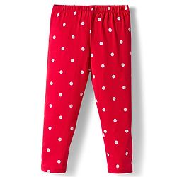 Babyhug Cotton Knit Full Length Leggings With Stretch Pack Of 5 - Multicolour