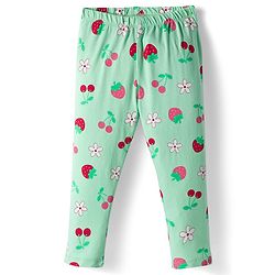 Babyhug Cotton Knit Full Length Leggings With Stretch Pack Of 5 - Multicolour