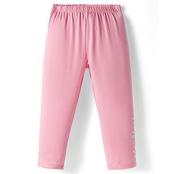 Babyhug Cotton Knit Full Length Leggings With Stretch Pack Of 5 - Multicolour