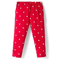 Babyhug Cotton Knit Full Length Leggings With Stretch Pack Of 5 - Multicolour