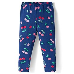 Babyhug Cotton Knit Full Length Leggings With Stretch Pack Of 5 - Multicolour