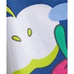 Babyhug Cotton Lycra Knit Full Length Leggings with Polka Dots Floral & Fruits Print Pack of 3 - Green Pink & Navy Blue
