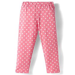 Babyhug  Cotton Knit Full Length Leggings With Stretch & Floral Print Pack Of 3 - Blue Pink & Red