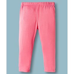 Babyhug Cotton Knit Full Length Solid Colour Leggings Pack Of 5 - Multicolour