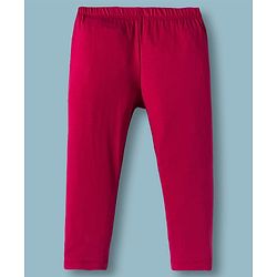 Babyhug Cotton Knit Full Length Solid Colour Leggings Pack Of 5 - Multicolour