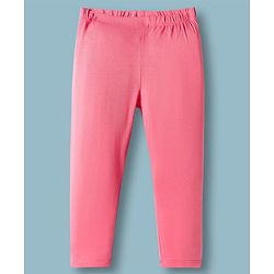 Babyhug Cotton Knit Full Length Solid Colour Leggings Pack Of 5 - Multicolour