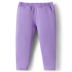 Babyhug Cotton Knit Full Length Solid Colour Leggings With Stretch Pack Of 5 - Multicolour