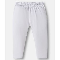 Babyhug Cotton Knit Full Length Solid Colour Leggings With Stretch Pack Of 5 - Multicolour