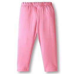Babyhug Cotton Lycra Knit Full Length Solid Color Leggings With Stretch Pack of 3 - Pink & Navy Blue